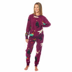 Daisy Dreamer Women's Cat And Dog Print Fleece Pyjama Set Long Sleeve Sleepwear Cosy Cotton Rich Nightwear Set