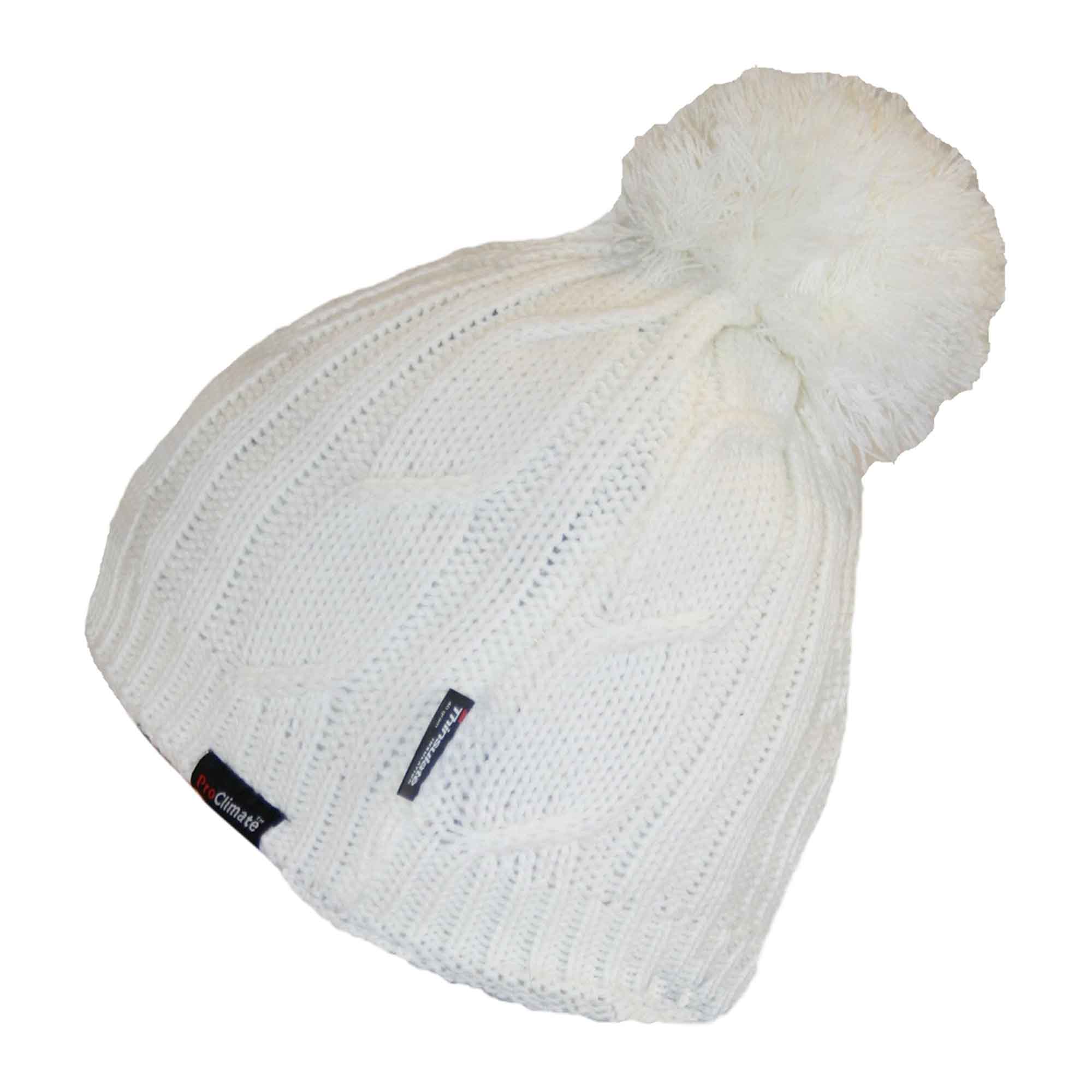 Sock Stack Women's Chunky Cable Knit Beanie Hat With 3M Thinsulate Insulation Reinforced Heel and Toe Comfort