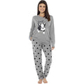 Daisy Dreamer Women's Cotton Pyjama Set With Elasticated Patterned Bottoms Super Soft Cosy Sleepwear