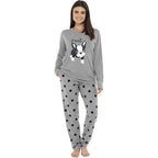 Daisy Dreamer Women's Cotton Pyjama Set With Elasticated Patterned Bottoms Super Soft Cosy Sleepwear