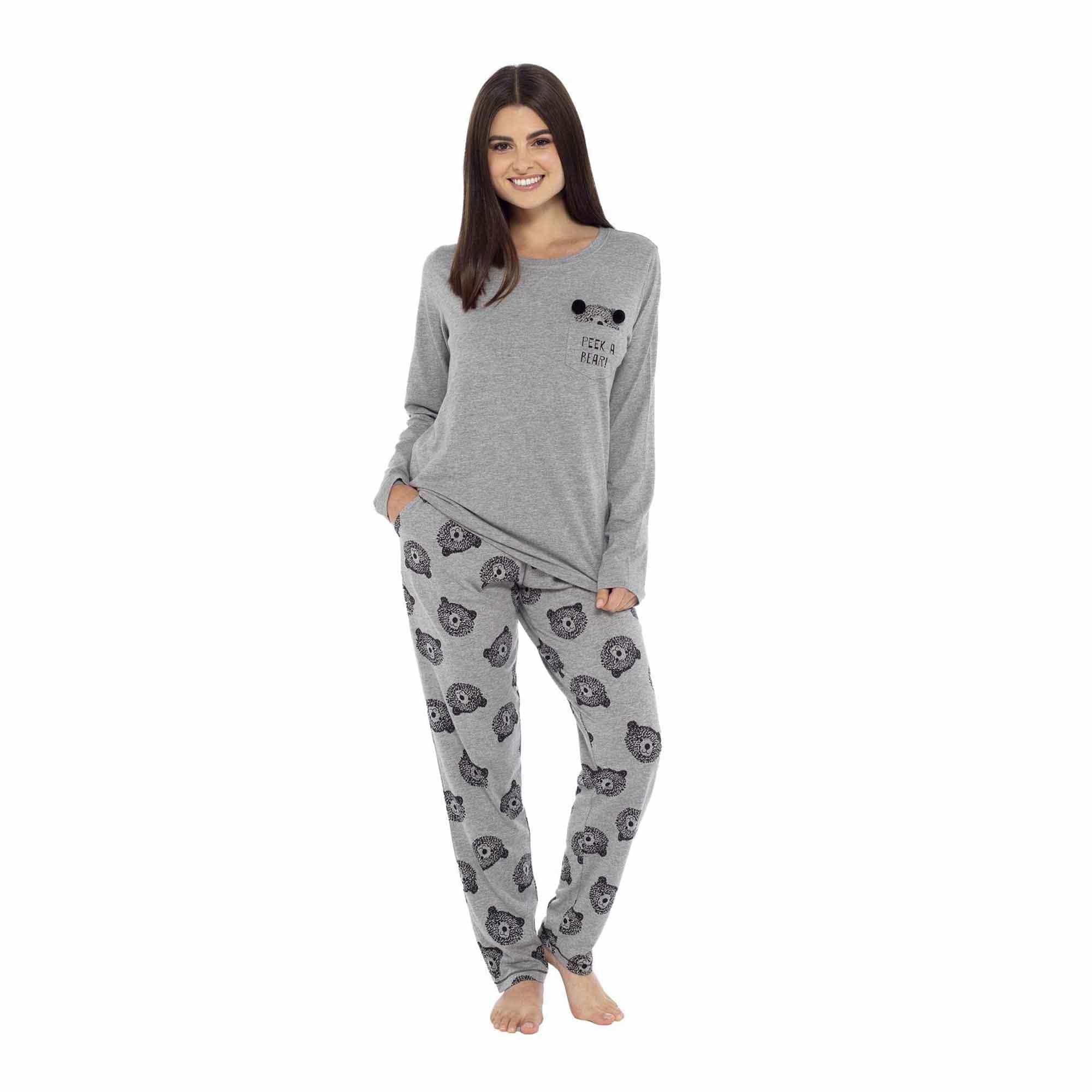 Daisy Dreamer Women's Cotton Pyjama Set With Elasticated Patterned Bottoms Super Soft Cosy Sleepwear