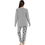 Daisy Dreamer Women's Cotton Pyjama Set With Elasticated Patterned Bottoms Super Soft Cosy Sleepwear