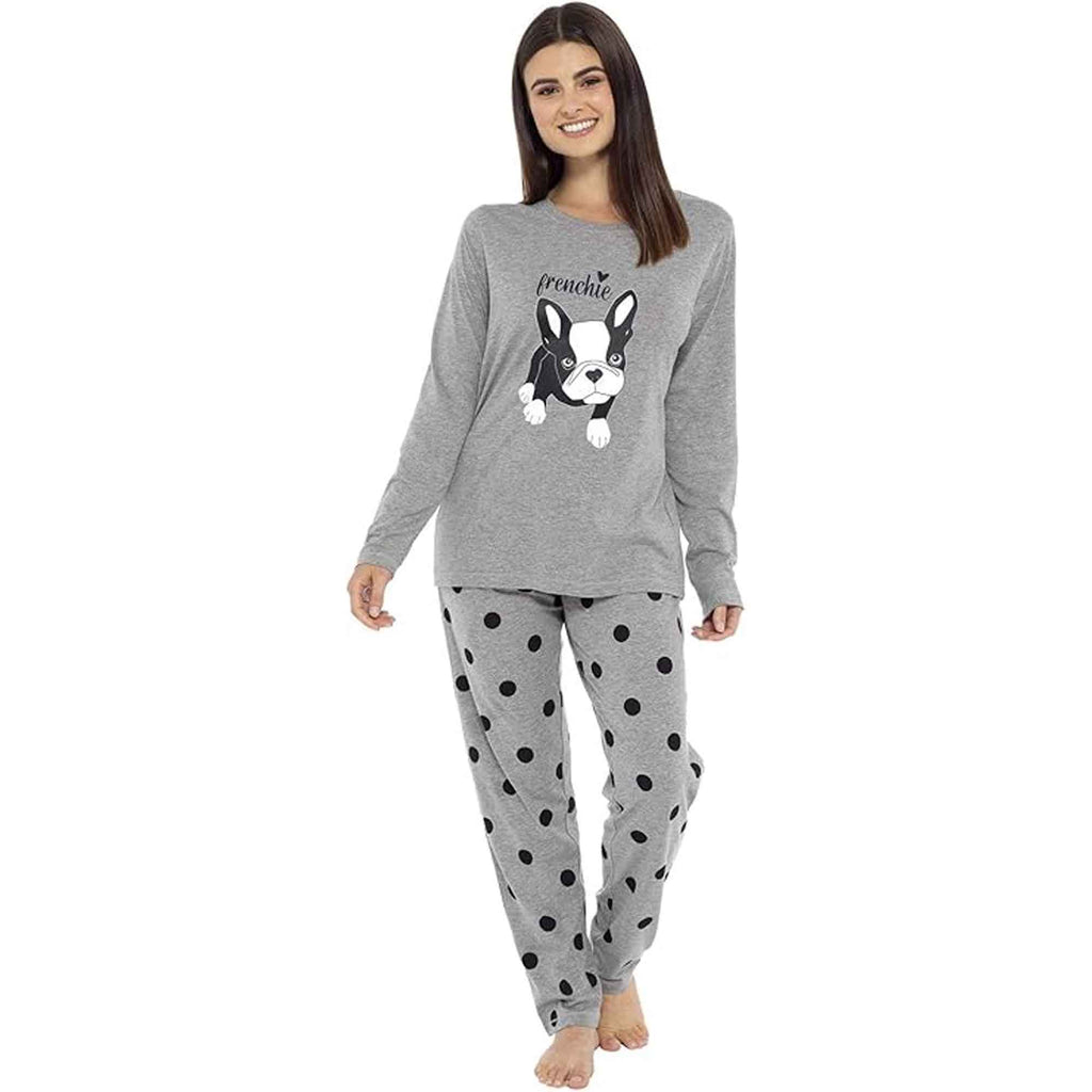 Daisy Dreamer Women's Cotton Pyjama Set With Elasticated Patterned Bottoms Super Soft Cosy Sleepwear