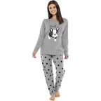 Daisy Dreamer Women's Cotton Pyjama Set With Elasticated Patterned Bottoms Super Soft Cosy Sleepwear