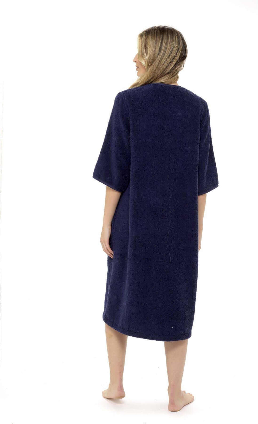 Daisy Dreamer Womens Terry Towelling Bath Robe Zip Through 100% Cotton Ultra Absorbent