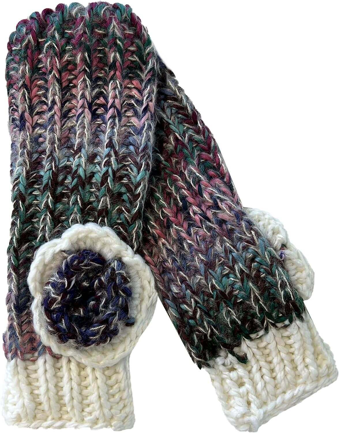 Daisy Dreamer Women's Knitted Headband And Hand Warmer Set Acrylic One Size Warm Winter