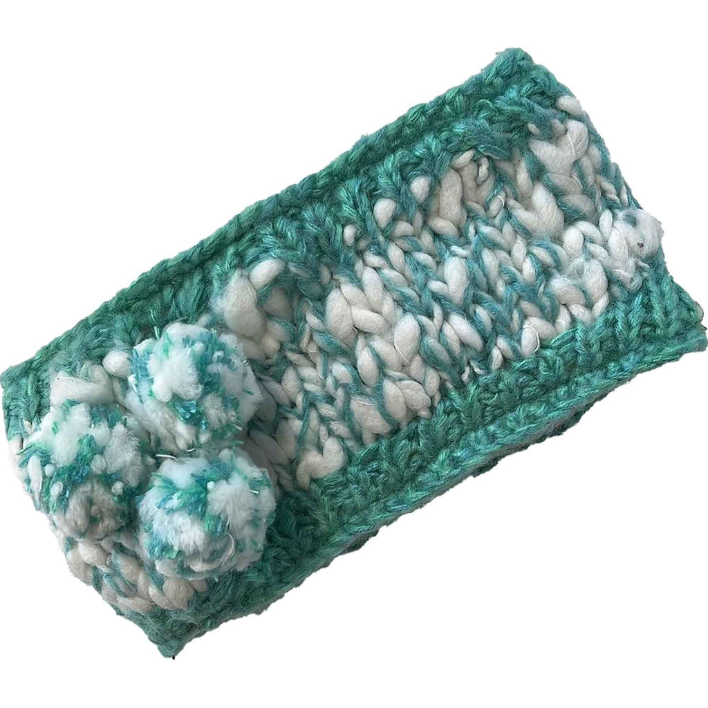 Sock Stack Women's Hand Knitted Daisy Pattern Winter Hat Headband Mittens Set In Red Breathable Cotton Rich Everyday Pack