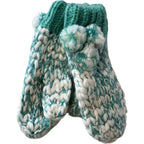 Sock Stack Women's Hand Knitted Daisy Pattern Winter Hat Headband Mittens Set In Red Breathable Cotton Rich Everyday Pack