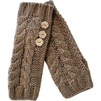 Sock Stack Women's Hand-Knitted Winter Hat Scarf And Hand Warmer Set With Inga Button