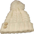 Sock Stack Women's Hand-Knitted Winter Hat Scarf And Hand Warmer Set With Inga Button
