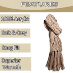Sock Stack Women's Hand-Knitted Winter Hat Scarf And Hand Warmer Set With Inga Button