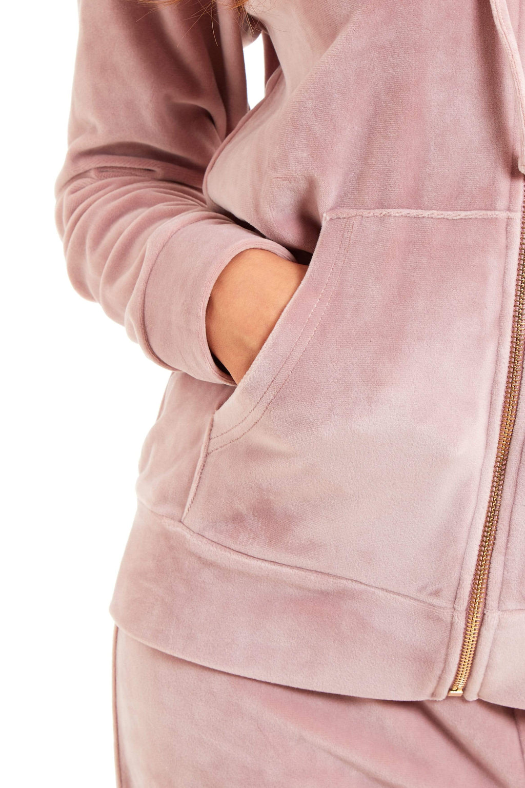 OLIVIA ROCCO Womens Hooded Velour Lounge Set With Zipped Top And Elasticated Waistband Soft Stretchable Nightwear UK Sizes 8-22