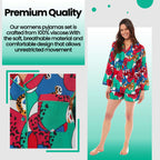 Daisy Dreamer Women's Jaguar Jungle Leopard Short Pyjama Set Button Up Sleepwear
