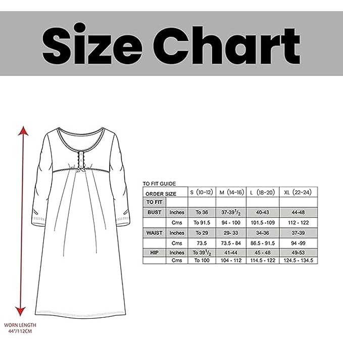 Daisy Dreamer Women's Long Sleeve Fleece Nightdress Floral Print Cosy Winter Super Soft Cosy Sleepwear