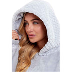 Daisy Dreamer Women's Plush Hooded Poncho Blanket Oversized Fleece Hoodie With Fur Hood
