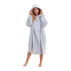 Daisy Dreamer Women's Plush Hooded Poncho Blanket Oversized Fleece Hoodie With Fur Hood