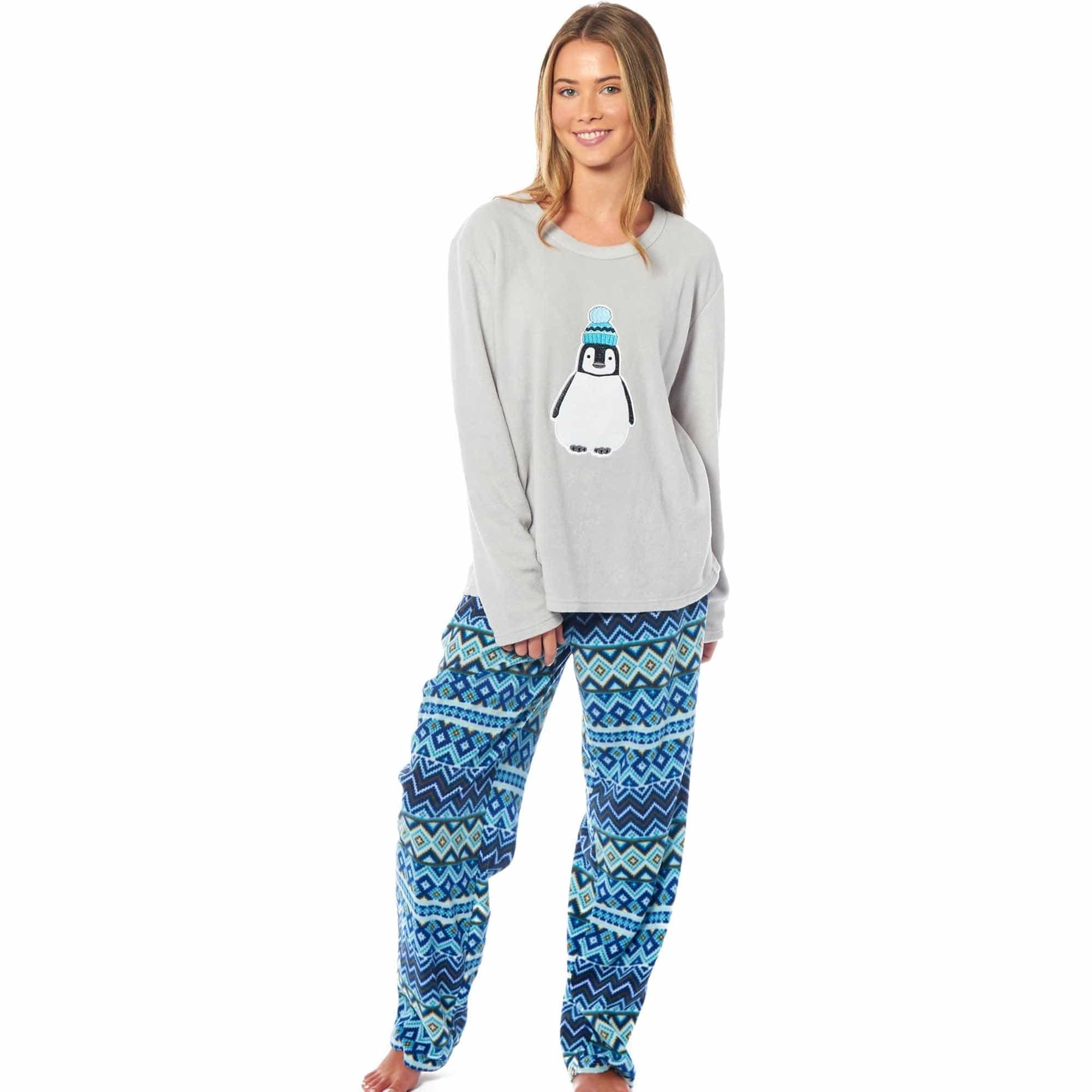Daisy Dreamer Women's Thermal Fleece Pyjama Set Long Sleeve Warm Winter Nightwear