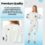 Daisy Dreamer Women's Fleece Pyjama Set Penguins And Polar Bears Long Sleeve Animal Print