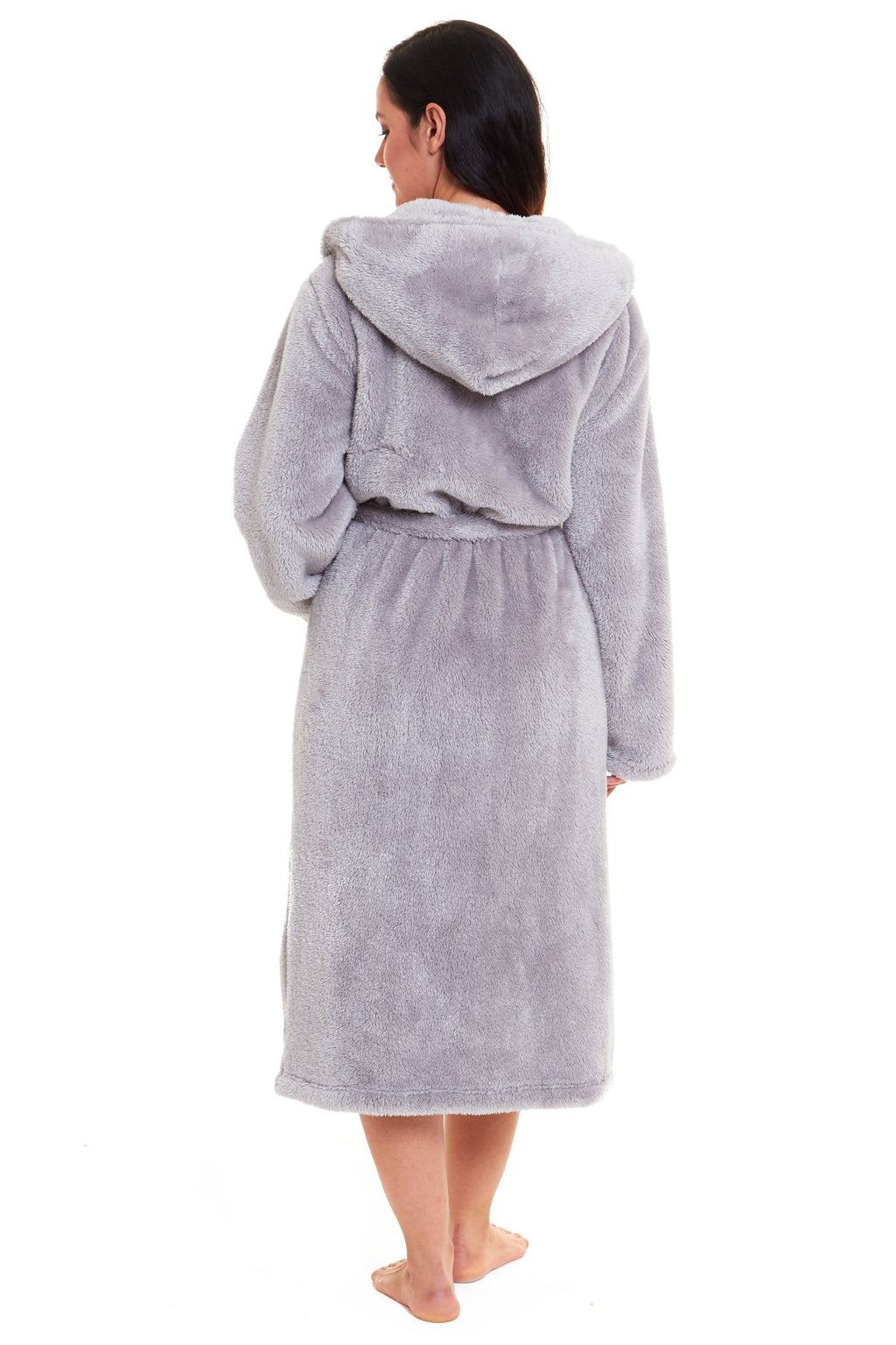 Daisy Dreamer Women's Fleece Hooded Robe Snuggle Touch Velvet-Soft Loungewear UK Sizes