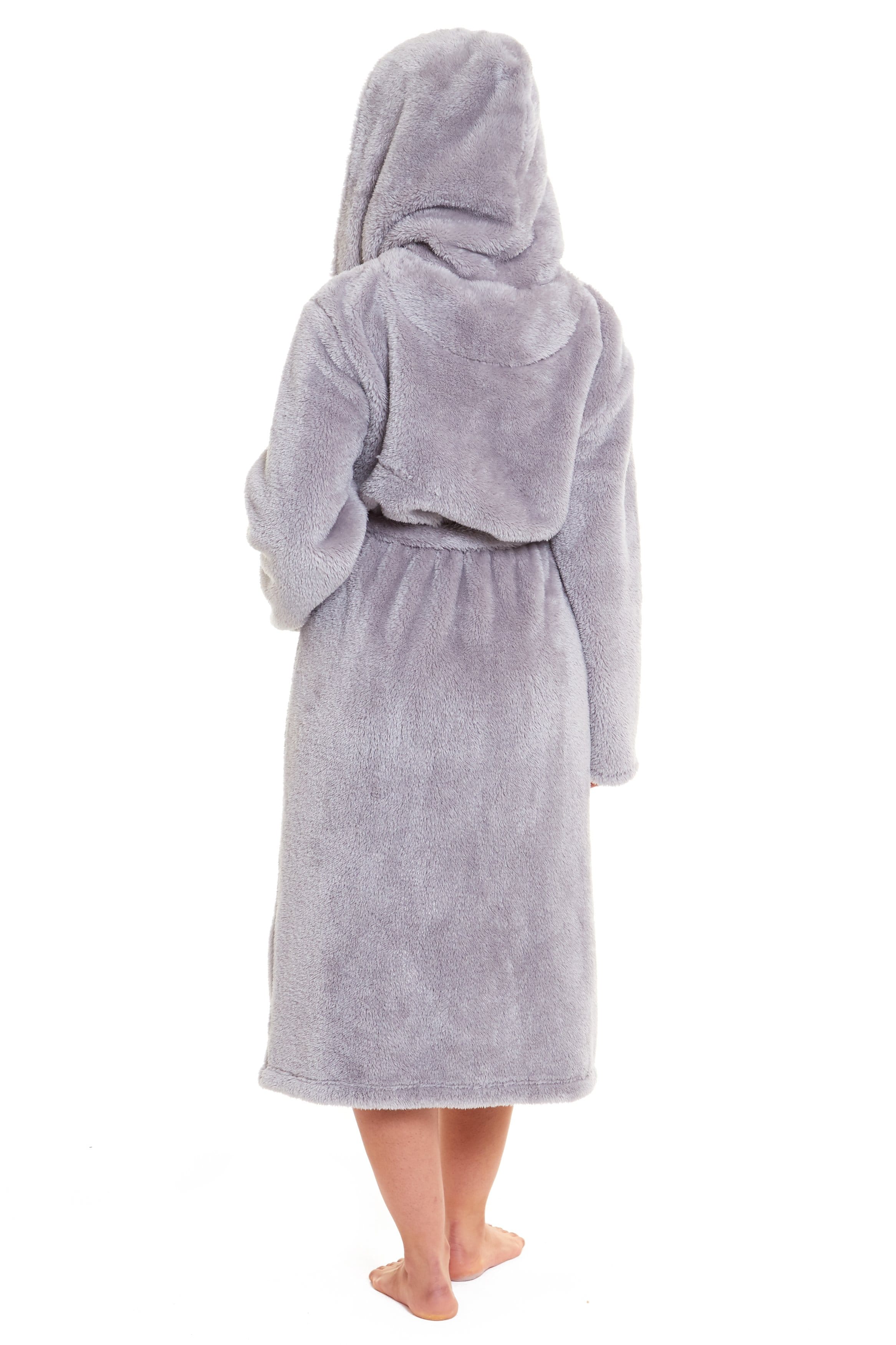 Daisy Dreamer Women's Fleece Hooded Robe Snuggle Touch Velvet-Soft Loungewear UK Sizes