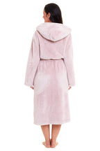 Daisy Dreamer Women's Fleece Hooded Robe Snuggle Touch Velvet-Soft Loungewear UK Sizes