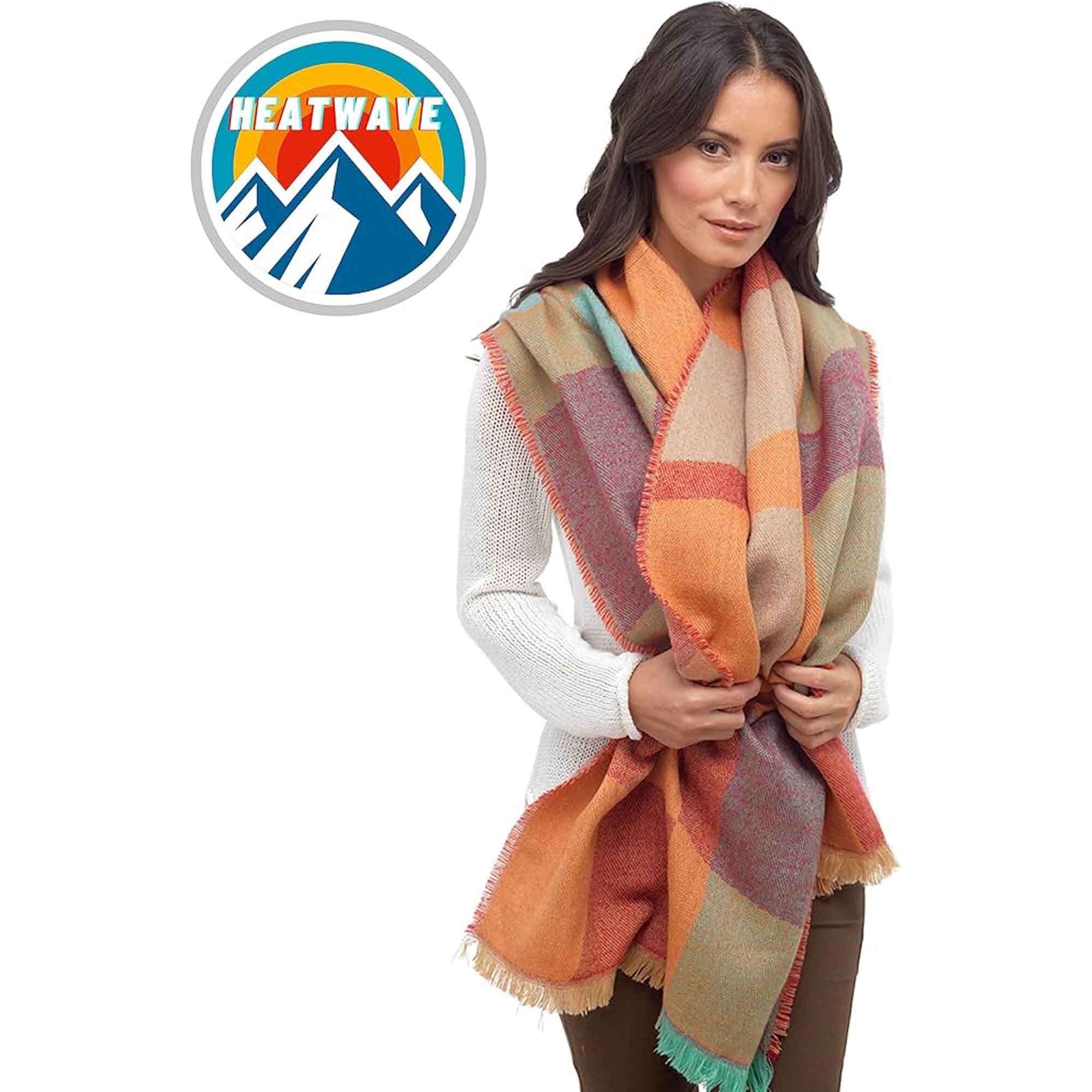 Sock Stack Women's Soft Woven Winter Scarves Lightweight Cosy Acrylic Wraps Multicolor
