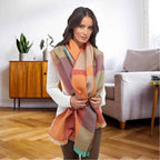 Sock Stack Women's Soft Woven Winter Scarves Lightweight Cosy Acrylic Wraps Multicolor