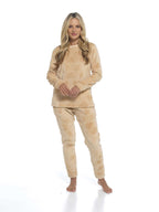 Daisy Dreamer Women's Heart Fleece Pyjamas Set Plush Loungewear Top And Pants Teddy