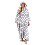 Daisy Dreamer Women's Oversized Hooded Poncho Blanket Super Soft Stars And Polka Dot