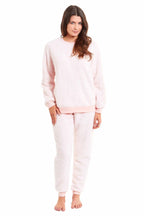 Daisy Dreamer Womens Teddy Fleece Lounge Set Fluffy Cosy Crew Neck Pyjama Stretchable
