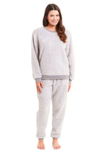 Daisy Dreamer Womens Teddy Fleece Lounge Set Fluffy Cosy Crew Neck Pyjama Stretchable