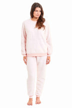 Daisy Dreamer Womens Teddy Fleece Lounge Set Fluffy Cosy Crew Neck Pyjama Stretchable