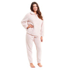 Daisy Dreamer Womens Teddy Fleece Loungewear Set Zip Front Top And Elasticated Waistband