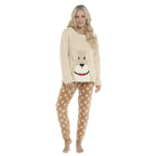 Daisy Dreamer Women's Pyjama Set Ultra Soft Fleece Dog Snuggle Elasticated Patterned