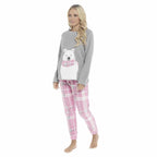 Daisy Dreamer Womens Fleece Pyjama Set Ultra Soft Polar Bear Print Cosy Winter Easy-Care Cotton Rich Sleep Set