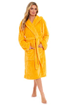 OLIVIA ROCCO Women's Hooded Plush Fleece Dressing Gown Ultra-Soft Velvet Bathrobe For Winter Lounging And Relaxation At Home