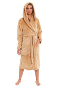 OLIVIA ROCCO Damen Kapuzen-Fleece-Bademantel Ultra-weicher Samt-Bademantel für Winter, Entspannung und Gemütlichkeit zu Hause