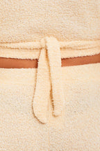 Daisy Dreamer Women's Teddy Fleece Loungewear Set With Long Sleeve Wrap Top And Stretch