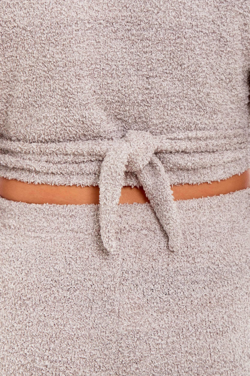 Daisy Dreamer Women's Teddy Fleece Loungewear Set With Long Sleeve Wrap Top And Stretch