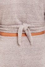 Daisy Dreamer Women's Teddy Fleece Loungewear Set With Long Sleeve Wrap Top And Stretch