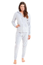 Daisy Dreamer Women's Velour Fleece Hooded Zip Track Suit Velvet Loungewear Set Elastic