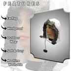 Sock Stack Women's Winter Chunky Knit Hood Hat With Faux Fur Trim And Pom Poms Comfort Cuff Everyday Wear