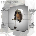 Sock Stack Women's Winter Chunky Knit Hood Hat With Faux Fur Trim And Pom Poms Comfort Cuff Everyday Wear