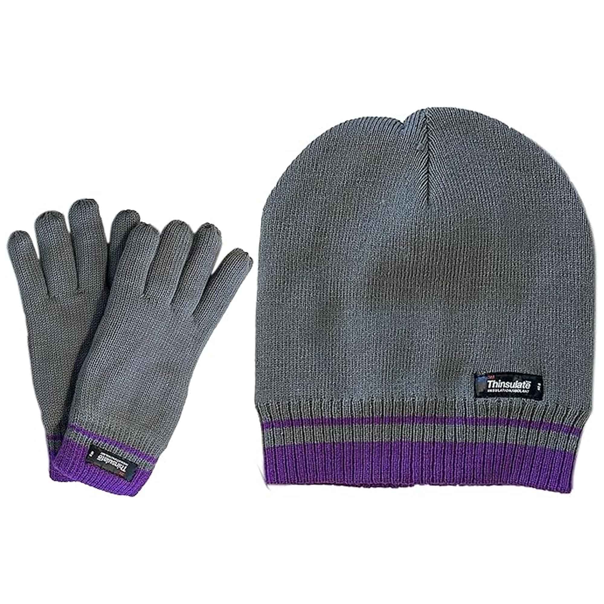 Sock Stack Women's Hat And Gloves Set With 3M Thinsulate Thermal Insulation Winter Warmth