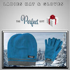 Sock Stack Women's Hat And Gloves Set With 3M Thinsulate Thermal Insulation Winter Warmth
