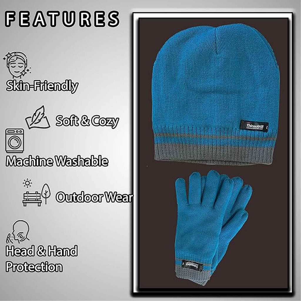 Sock Stack Women's Hat And Gloves Set With 3M Thinsulate Thermal Insulation Winter Warmth