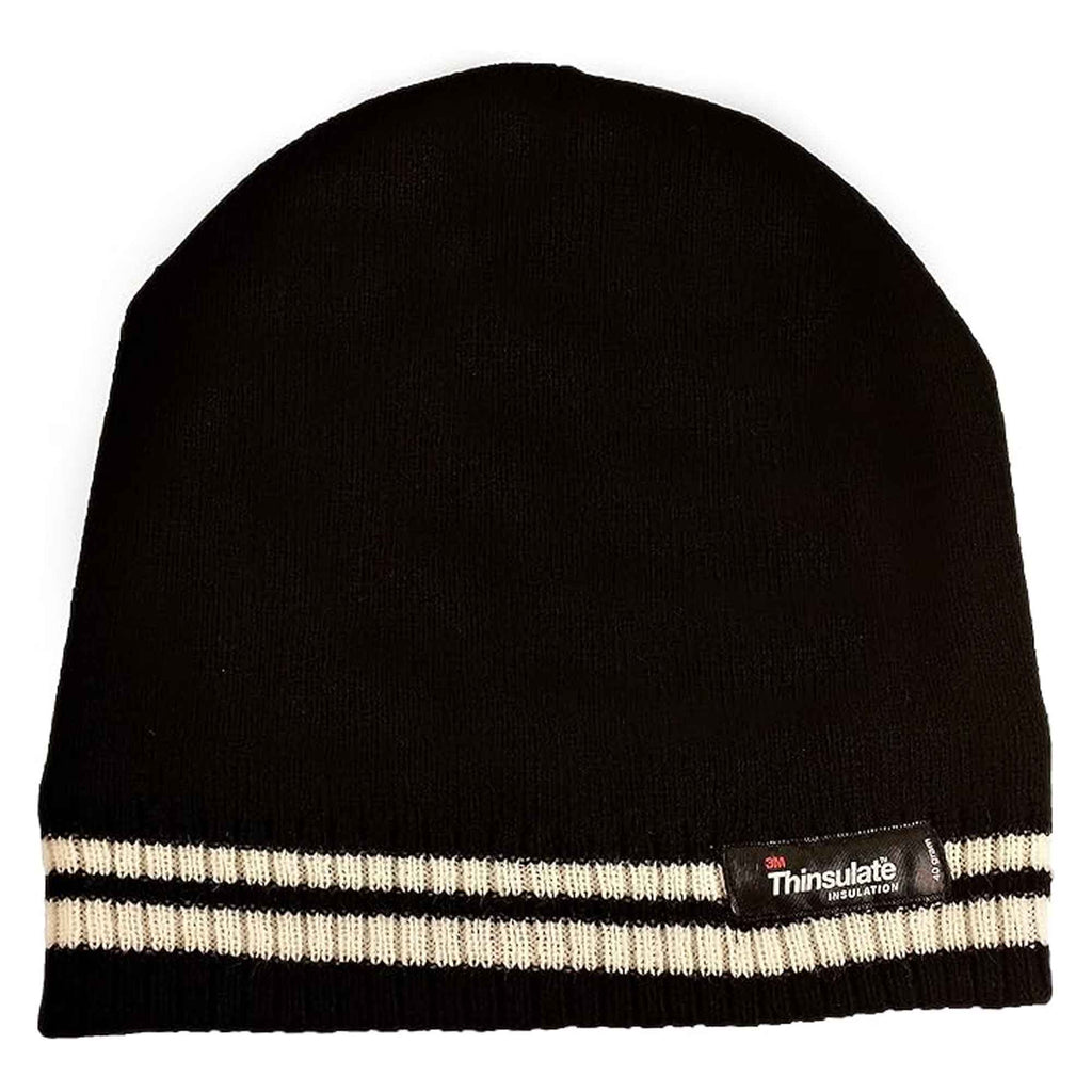 Sock Stack Womens Thermal Beanie Hat With 3M Thinsulate Insulation Stripe Design Acrylic Winter Warm Brushed Base Layer