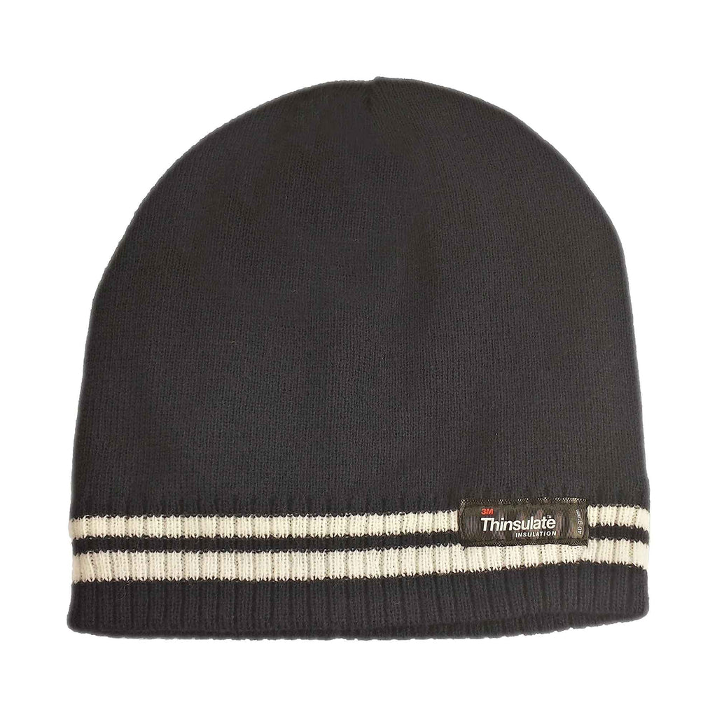 Sock Stack Womens Thermal Beanie Hat With 3M Thinsulate Insulation Stripe Design Acrylic Winter Warm Brushed Base Layer