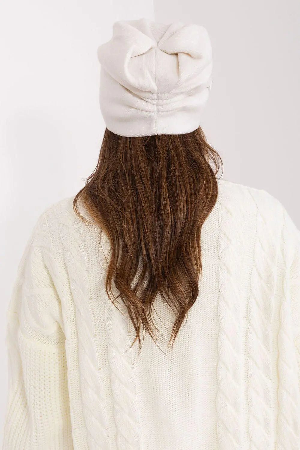 Women's Warm Winter Hat – Smooth Knit with Side Appliqué