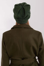 Women's Warm Winter Hat – Smooth Knit with Side Appliqué